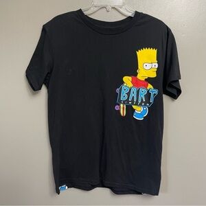 Bart Simpson embroidered all over Graphic T-Shirt Large black